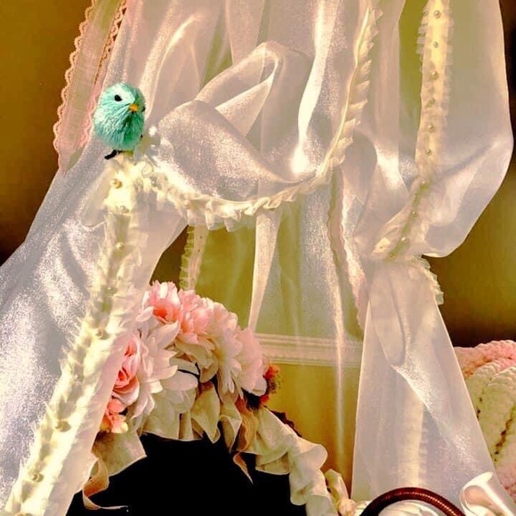 CUSTOM ORDER SLEEPING BEAUTY THEMED BABY GIRL BASSINET - Picture 3 of 5